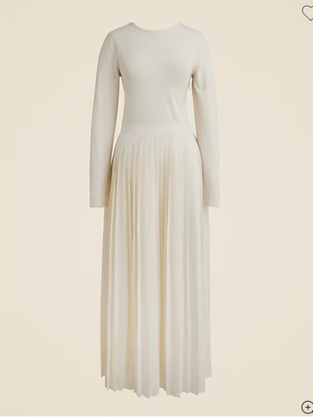 J. Crew Pleated ballet dress in stretch cotton blend Cream